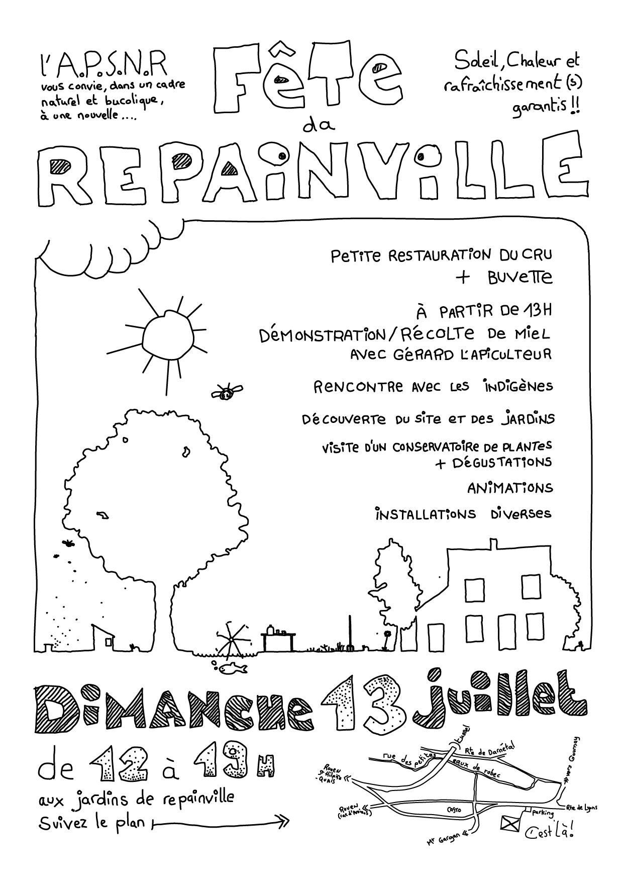 repainville - apsnr - affiche fete 13 juillet 2014